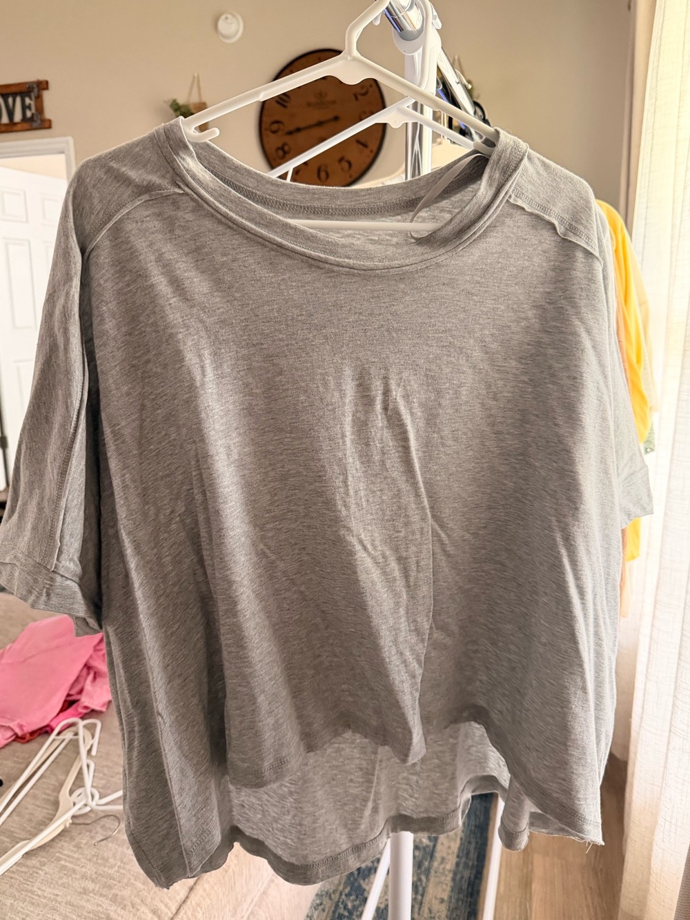 Women's Lightweight Relaxed Grey Short Sleeve Tee